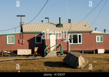 Inupiat home in the village of Barrow along the Arctic coast National ...