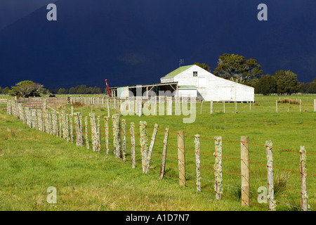 Old Farm Building near Fox Glacier West Coast South Island New Zealand Stock Photo