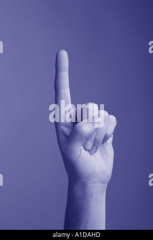 Human hand pointing with finger at question mark Stock Photo - Alamy