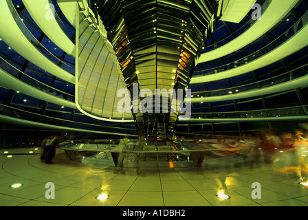 Inside the cupola dome designed by Sir Norman Foster at the Reichstag Berlin Germany Central Europe Stock Photo