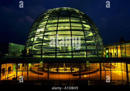 The cupola dome designed by Sir Norman Foster at the Reichstag Berlin Germany Central Europe Stock Photo