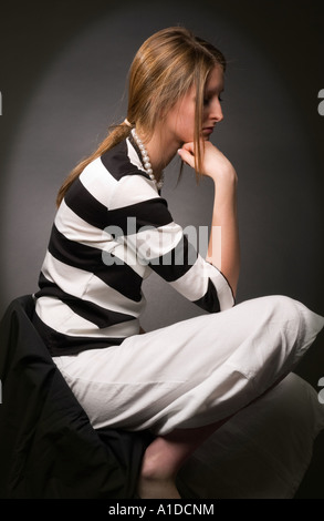 Pretty girl 14 years old posing on nature of summer Stock Photo - Alamy