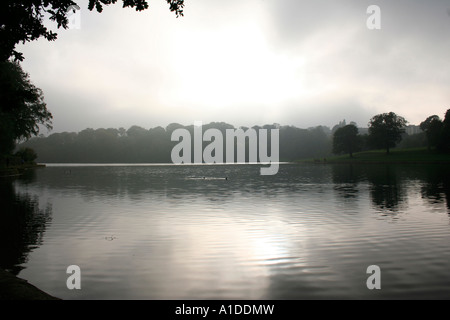 Roundhay Park lake in Leeds Stock Photo