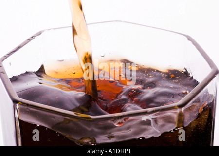 Pouring a coke Stock Photo