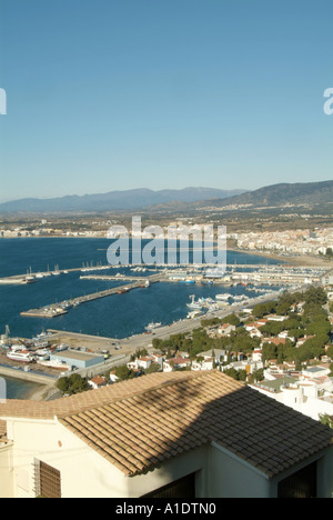 roas, town, center, bay, of roses, Spain, Spanish, coastal, resort, holiday, villas, timeshare, overseas, property, costa, brava Stock Photo