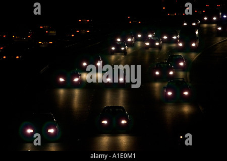 Traffic on M25 Motorway near South Mimms Hertfordshire United Kingdom Stock Photo