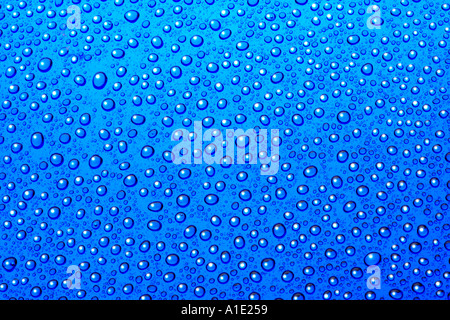 WATER DROPS BLUE Stock Photo
