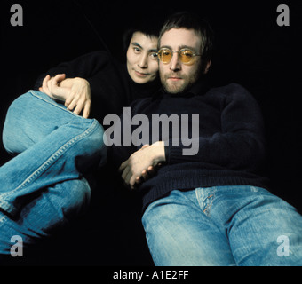 John Lennon and Yoko Ono London 1970 Stock Photo