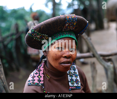 Zulu woman in traditional dress Natal South Africa Stock Photo