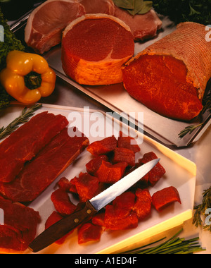 selection of fresh meat Stock Photo