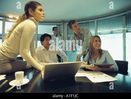 Businesspeople in conference room Stock Photo