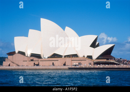 Sydney opera house west elevation, viewed from across Sydney Cove, circular quay west, new south wales Australia Stock Photo