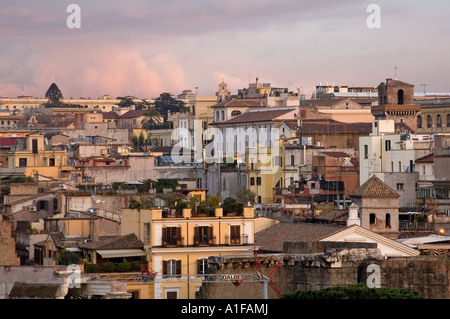 Skyline of city as seen from Capitoline hill, Rome Italy Stock Photo