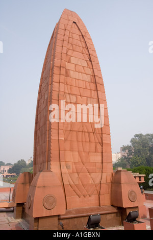 Jallianwala Bagh memorial at site of General Dyers massacre of unarmed demonstrators in 1919 in Sikh city of Amritsar in India Stock Photo