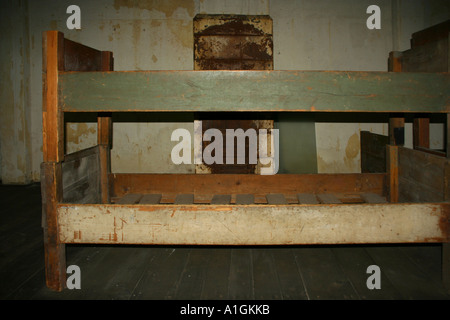 Bunker beds in Stutthof Concentration Camp Stock Photo