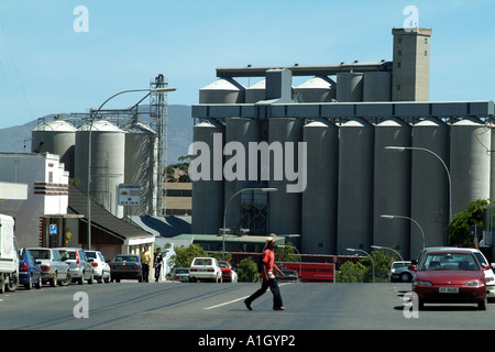 Silos in the Overberg farming town of Caledon Western Cape South Africa RSA Stock Photo