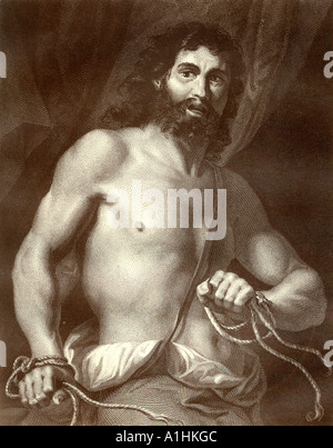 Samson From an edition of John Browns Self Interpreting Bible first published in 1778 Stock Photo