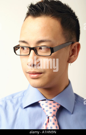 Close-up of a businessman looking sideways Stock Photo