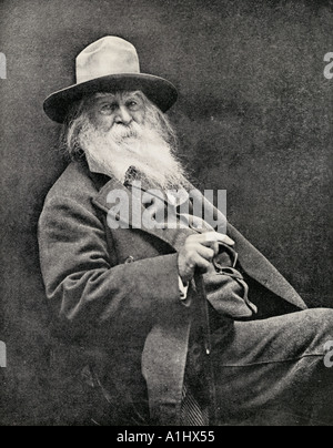 Walt Whitman, 1819 - 1892. American poet Stock Photo