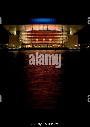 The new opera house in Copenhagen Denmark was finished in 2004 It is a gift for the Danish people by shipping magnate Maersk M Stock Photo