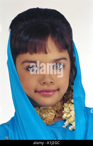 Young girl in fancy costume of traditional Muslim dress MR#495 Stock Photo