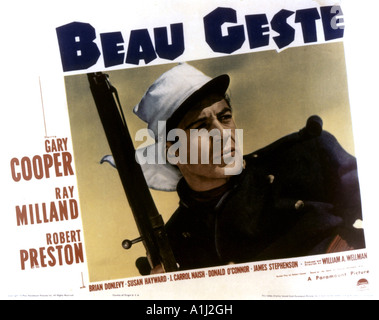 Beau Geste Year 1939 Director William Wellman Gary Cooper hobby card Stock Photo