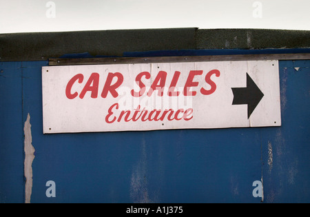 A USED CAR DEALERSHIP UK Stock Photo