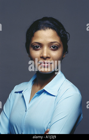 VDA76004 Portrait of young South Asian Indian women smiling Model Release Number 625 Stock Photo