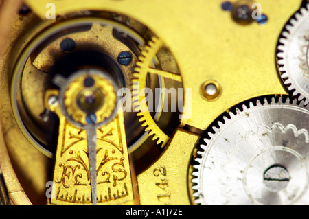 Close up detail of an old pocket watch Stock Photo