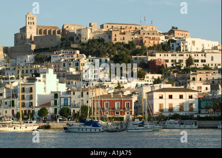 View of Ibiza Old Town Ibiza in Spain Europe Stock Photo