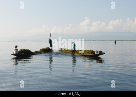 Intha people who live on and around Inle Lake get around by using ...