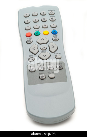 grey tv remote control free view digital Stock Photo