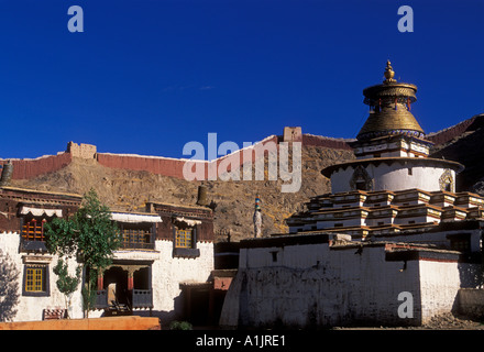 kumbum, chorten, Pelkor Chode Monastery, Buddhism, Buddhist monastery, Buddhist temple, temple, town of Gyantse, Tibet Autonomous Region, China, Asia Stock Photo