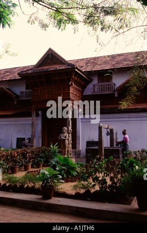 The 16th century wooden Padmanabhapuram Palace a Travancore-era palace located in Padmanabhapuram, Kanyakumari District, Tamil Nadu South India Stock Photo