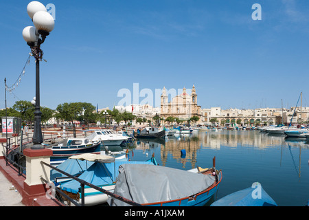 Harbour and Church of St Joseph, Msida Creek, Malta Stock Photo