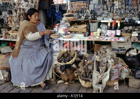Witches Market in La Paz, Bolivia Stock Photo