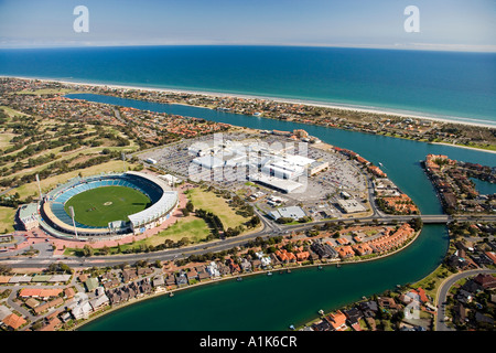 West Lakes AAMI Stadium and West Lakes Mall Adelaide South Australia Australia aerial Stock Photo