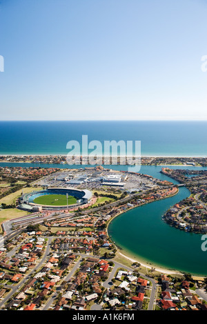 West Lakes AAMI Stadium and West Lakes Mall Adelaide South Australia Australia aerial Stock Photo