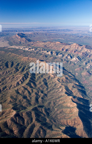 Aerial view of the ABC Range in South Australia's rugged Flinders ...