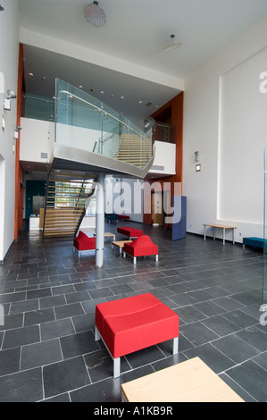 Reception Area in Hi Tech Building Stock Photo
