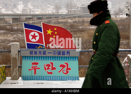 China DPRK border 28 Nov 2006 Stock Photo