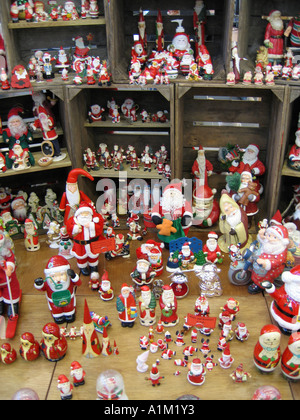 Collection of Santa Claus dolls Stock Photo