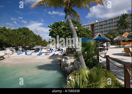 Piscadera Bay & Hilton Hotel, Curacao, Netherlands Antilles, Caribbean Stock Photo