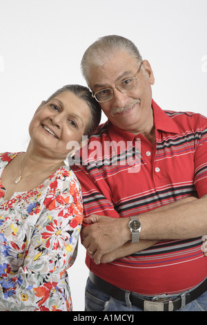 Loving Indian senior citizen couple Stock Photo