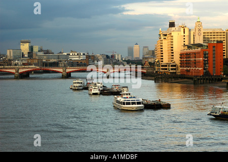 London Skyline from Waterloo Bridge Stock Photo