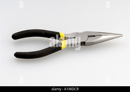 Needle nose pliers pointy nose pliers long nose pliers pinch nose pliers snipe nose pliers cutting holding pliers Stock Photo