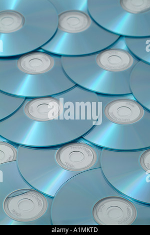 Compact Discs, Close Up. Stock Photo