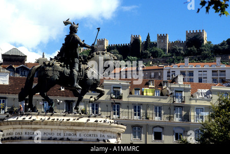 Lisbon Portugal Portuguese Town City Centre history Castle St George Stock Photo