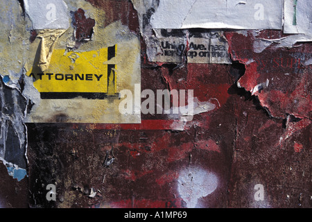 Abstract texture from a wall in Williamsburg Brooklyn New York USA Stock Photo