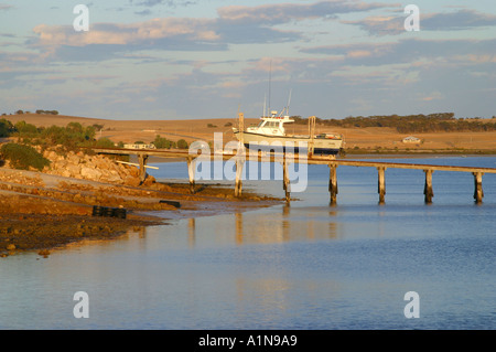 Streaky Bay Jetty and town South Australia Stock Photo